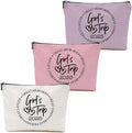 BQXH 3 Pcs Girls Trip Gifts Favors, Girls Weekend Gifts Makeup Bag, Bestie Weekend Bag Toiletry Bag with Liner, Vacation Cosmetic Bag, Friendship Gift for Women Friend Sister, Graduation Gift