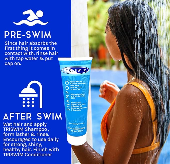 TRISWIM Chlorine Removal Swimmers Shampoo Moisturizing Repairing Hair
