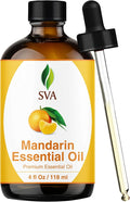 SVA Mandarin Essential Oil, Glass Bottle with Dropper, 4 Oz (118 ml)
