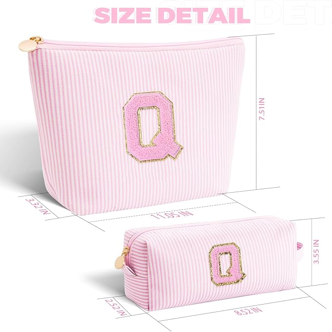 Btffitting Gifts for Teen Girls Women - Birthday Gifts for 10 11 12 13 14 15 16 17 18 Years Old Girl,Makeup Bag Cosmetic Bag,Teacher Gift Trendy Stuff Toiletry Bag - Pink,Q