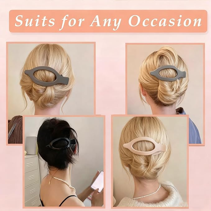 Flat Hair Clips, 9 PCS 4.7 Inch Large Side Slide Volume Duckbill Clips for Women & Girls, Internal Tooth Design, Strong Hold Matte Hair Clips for Thick Hair & Thin Hair,French Concord Clip