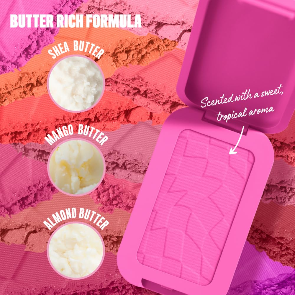 NYX PROFESSIONAL MAKEUP Buttermelt Powder Blush, Fade and Transfer-Resistant Blush, Up to 12HR Make Up Wear, Vegan Formula - My Butta Half