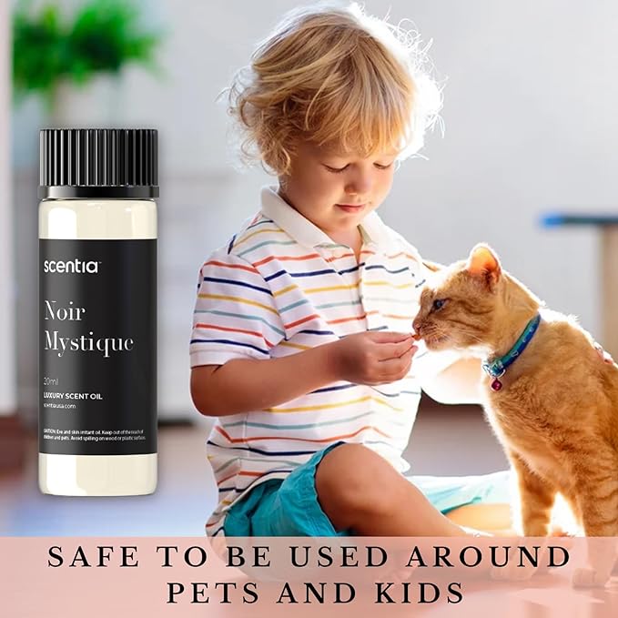 Scentia Noir Mystique Aromatherapy Oil for Diffuser – Hotel Scent Inspired by Edition Hotel – 20 mL – Rose, Bergamot & Musk Natural Fragrance Oil for Waterless & Cold Air Diffusers, Made in USA