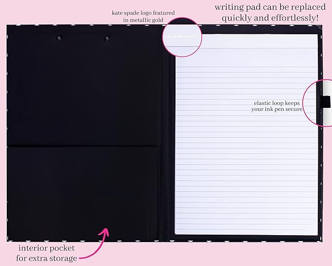 kate spade new york Clipboard Folio, Polka Dots