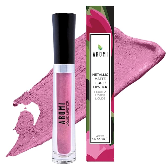 Aromi Fairy Tale Metallic Matte Liquid Lipstick, Dusty Mauve