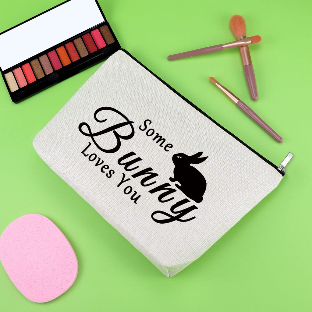 Bunny Lovers Gifts Makeup Bag Bunny Gifts for Women Rabbit Lover Animal Lover Presents for Bunnie Mom Cosmetic Bag Rabbit Presents for Girls Friends Sister Christmas Birthday Travel Cosmetic Pouch