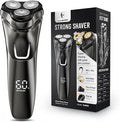 Cordless Electric Razor for Men: IPX7 Waterproof Rotary Shaver - 4D Flex Precision Blades with Pop Up Trimmer