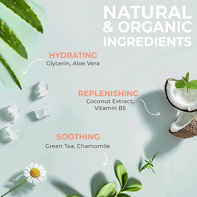Vanilla Coconut Shower Gel Body Wash - USA Made with Organic Ingredients