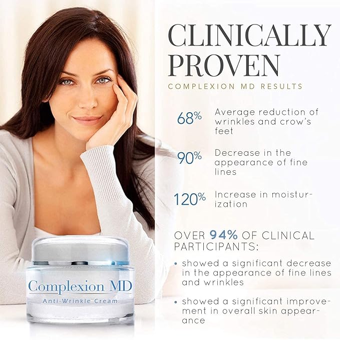 Aquallure Antioxidant Rescue Cream and Complexion MD Advanced Anti-Wrinkle Cream – Clinically Tested Multi-Peptide with Hyaluronic Acid – Face Moisturizer – Hypoallergenic for All Skin Types – 1 Oz (2 items)