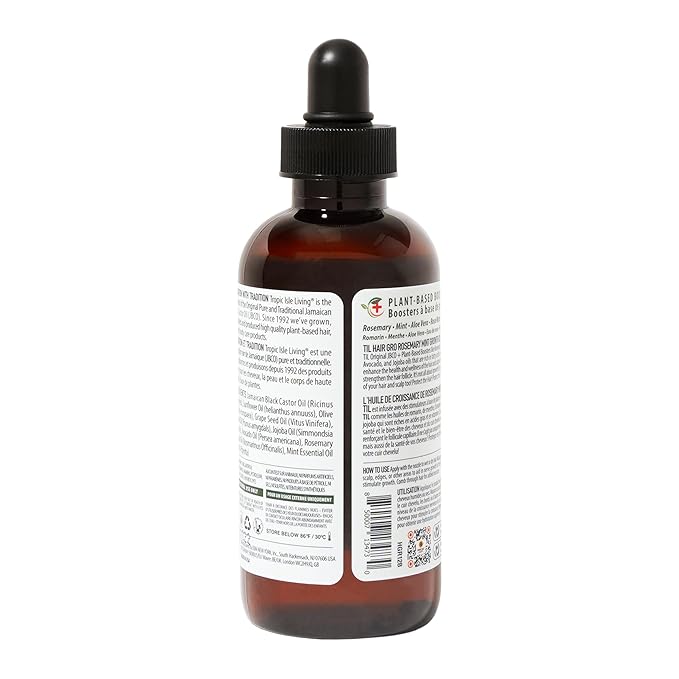 Hair Gro Rosemary Mint Growth Oil 4oz/ 120ml - Treatment & Retention for Hair & Scalp, Provides Healthier Hair with Rosemary Mint Infused Formula, Scalp Treatment, Detox Scalp, For All Hair Types