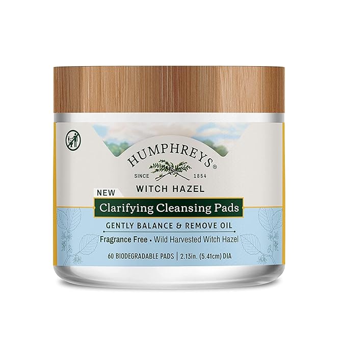 Humphreys Witch Hazel Nourishing Cleansing Pads with Aloe | 60 Rounds
