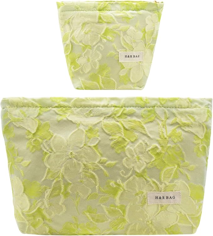 getgto 2 Pcs Makeup Bags, Large Cosmetic Bag Travel Toiletry Bag