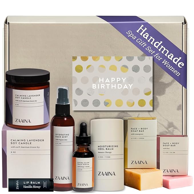 Birthday Gifts for Women, Luxury Spa Gift Basket for Her, Birthday Spa Gift Basket for Mom Wife Best Friend Sister, Girlfriend, Made in USA by ZAAINA