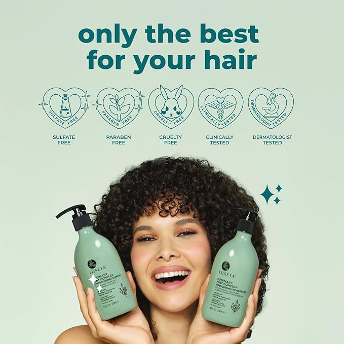 Luseta Rosemary Mint Hair Care Set for Thin Hair, Strengthening，Refreshing