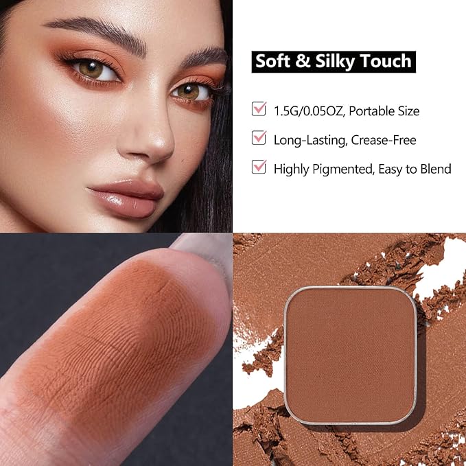 Fillwie Eyeshadow Trio, Matte & Shimmer, Single Pan for Magnetic Palettes