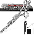 FMPZ Hair Cutting Scissors Professional, 5.5" Barber Scissors, Hair Cutting Shears with 440C Steel - 60HRC Hardness Extremely Sharp with Ergonomic for Salon & Home Use - Zebra style