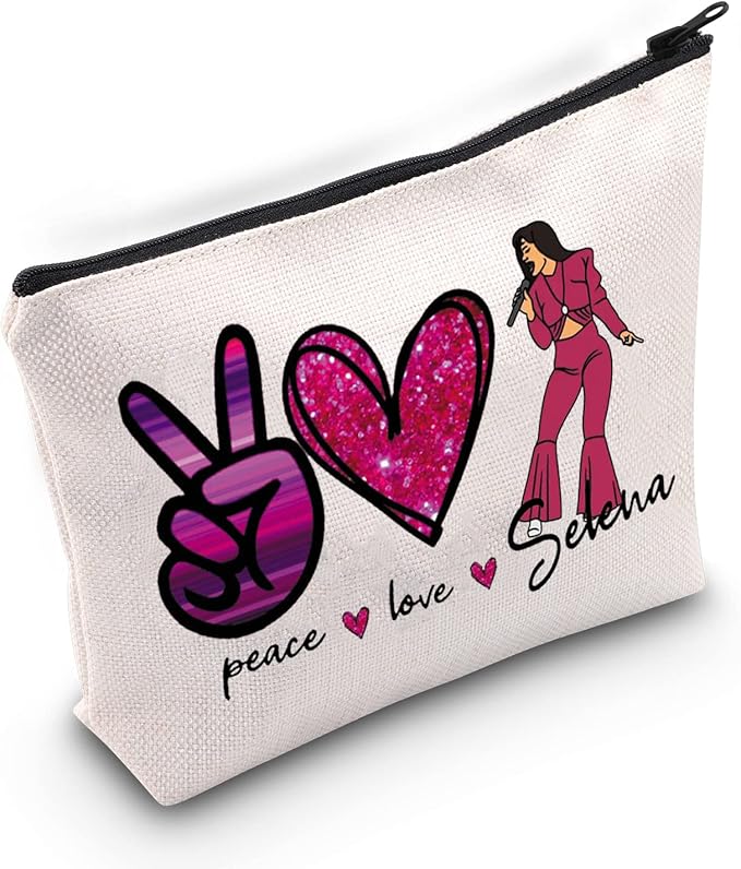 BLUPARK Song Makeup Bag Singer Fan Gift Music Inspired Cosmetic Bag (Peace Love Se)