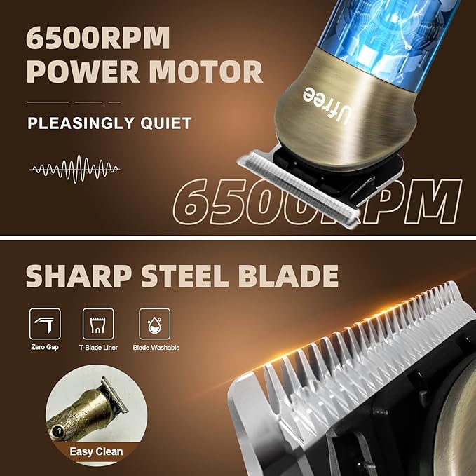 Ufree 7-in-1 Beard Trimmer for Men, Electric Razor Shaver, Men Grooming Kit