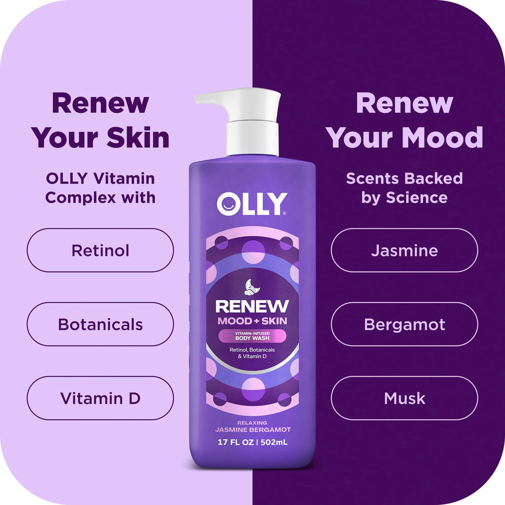 OLLY Renew Body Wash with Vitamin D, Retinol & Botanicals - 17oz