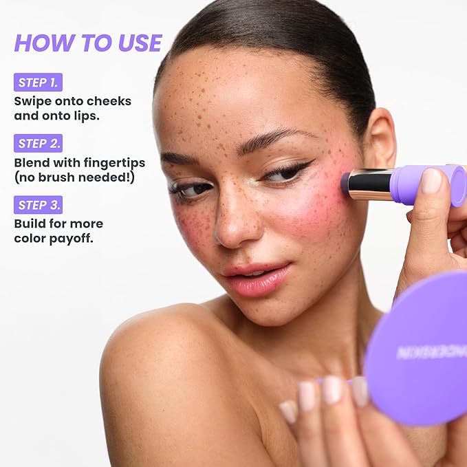 Wonderskin Cream Blush Stick pH-Activated - pHlush Stick, Blush for Cheeks