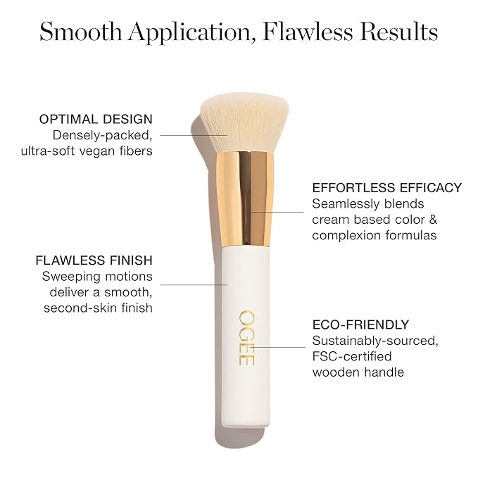 Ogee Blender Brush - Ultra-Soft Foundation Brush with Vegan Bristles