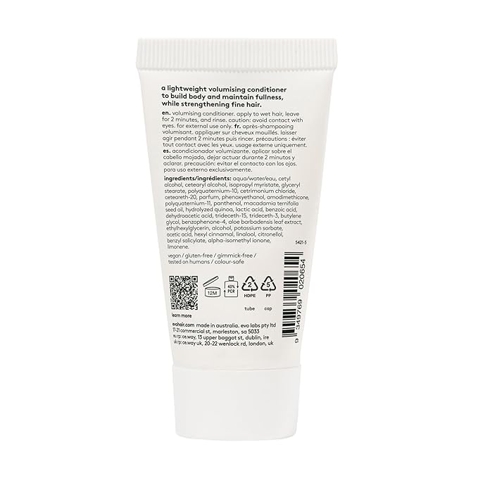 Evo Volumizing Introduction Set - Sulfate-Free Shampoo, Conditioner, Root Spray & Styling Lotion For Fine Hair - Travel Size