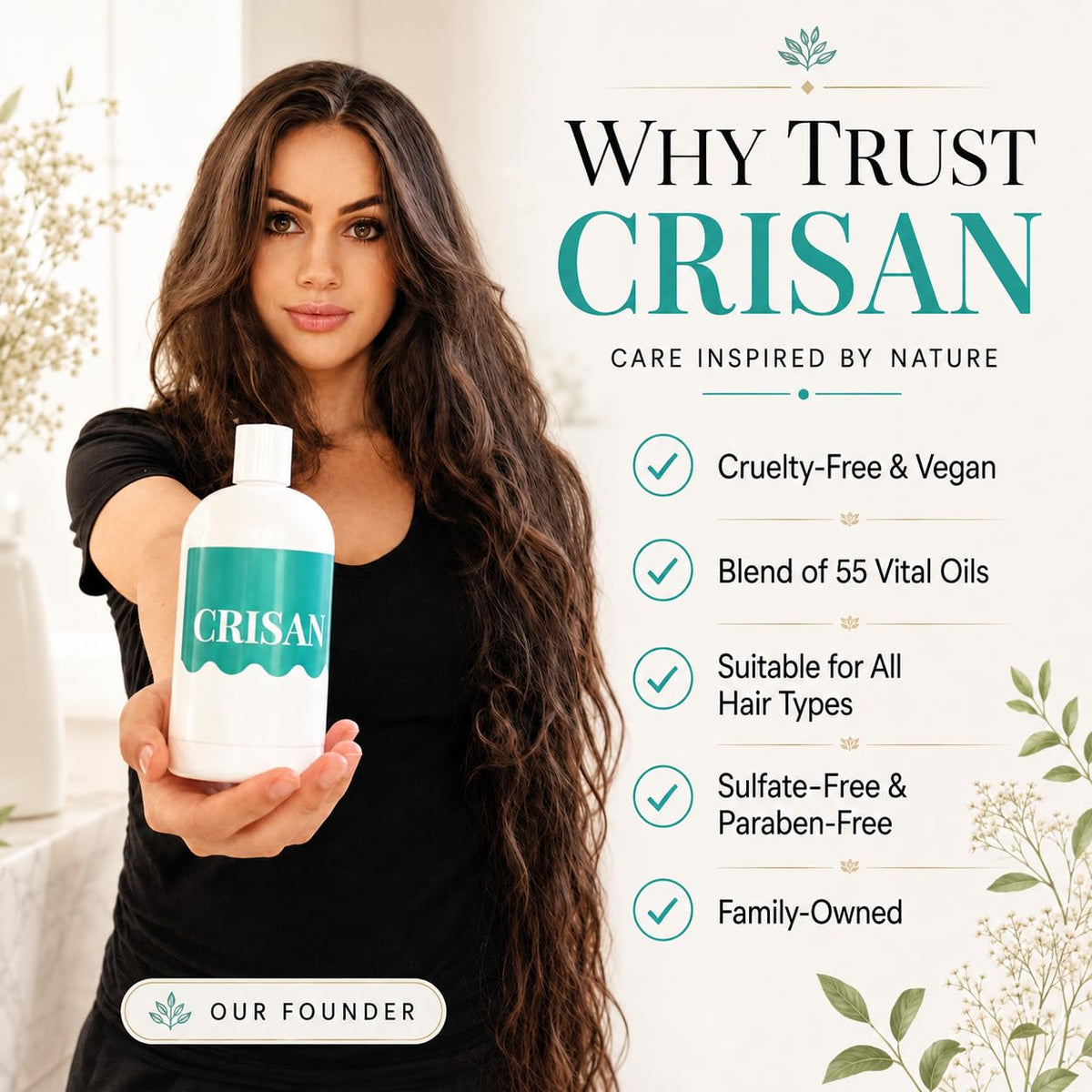CRISAN Extreme Organic Hair Growth Oil Treatment for Strength & Shine 16 oz