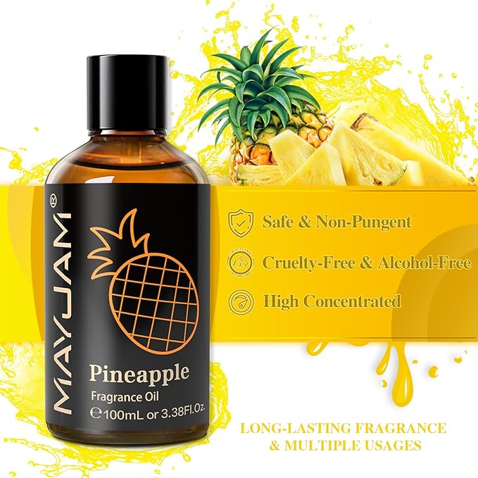 MAYJAM Pineapple Fragrance Oil for Diffusers for Home, 3.38FL.OZ