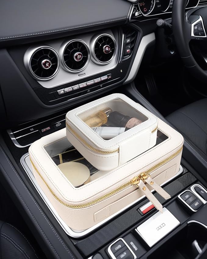 Clear Mahjong Tile Bag, Makeup Bag Set Travel Makeup Case Clear Cosmetic Travel Bag Small Makeup Organizer Mini Make Up Pouch for Purse Waterproof Toiletry Bag Portable Car Essentials Car Organizer