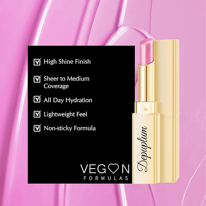 Pink Lipstick for Women Moisture Lip Gloss Tinted Lip Balm for Dry Lips
