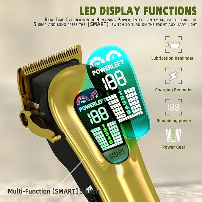 TCMKY Hair Clippers for Men Barber Clippers Rechargeable Hair Trimmer Kit