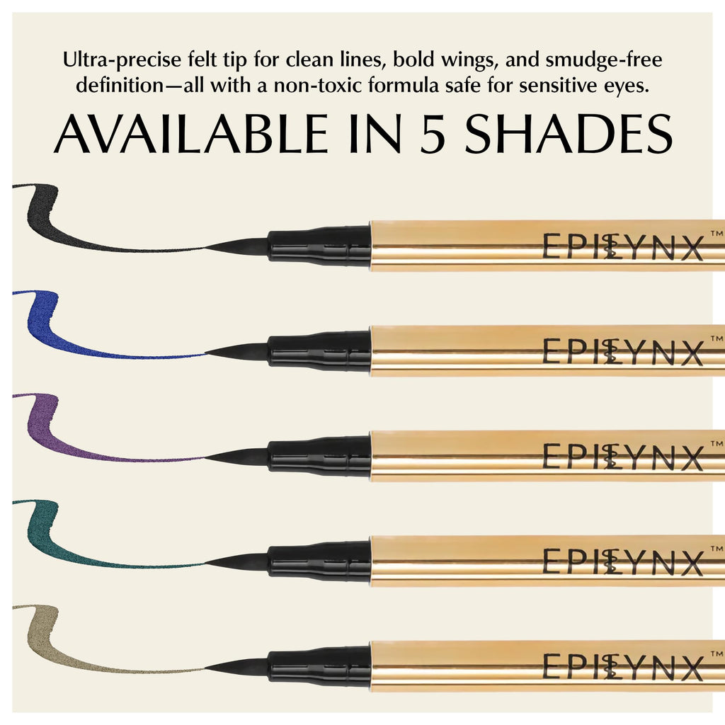 EPILYNX Liquid Eyeliner, Waterproof Hypoallergenic Vegan, Black, 2mL