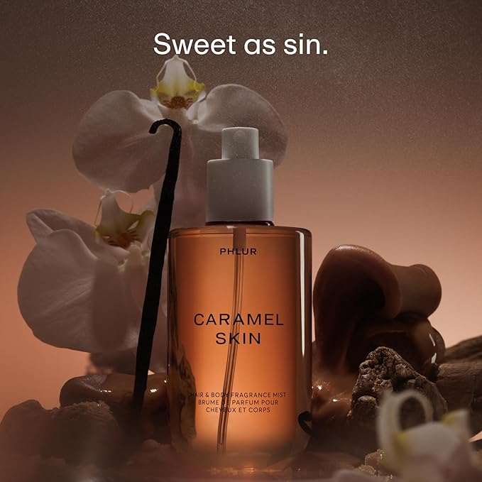 PHLUR Caramel Skin Body Mist, 8 Fl Oz – Hair and Body Perfume for Women
