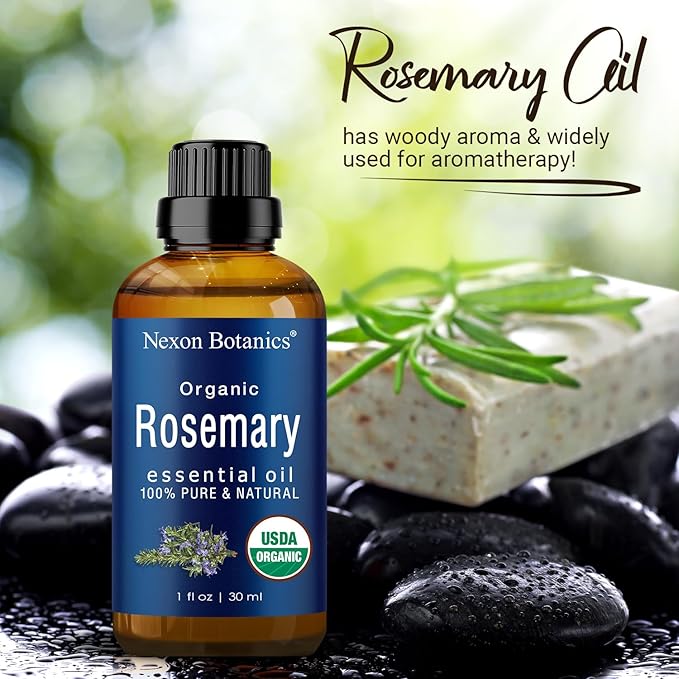 Organic Rosemary Essential Oil 30 ml - 100% Pure & Natural - Hexane Free