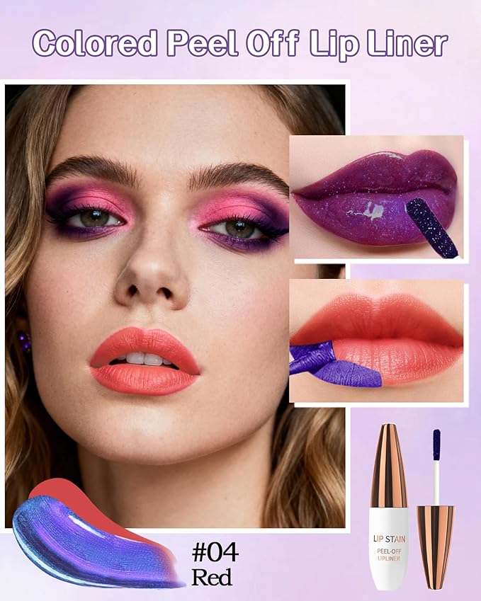 Lip Stain Peel Off, Tattoo Lip Gloss Color Peel Off Lips Tint Stain