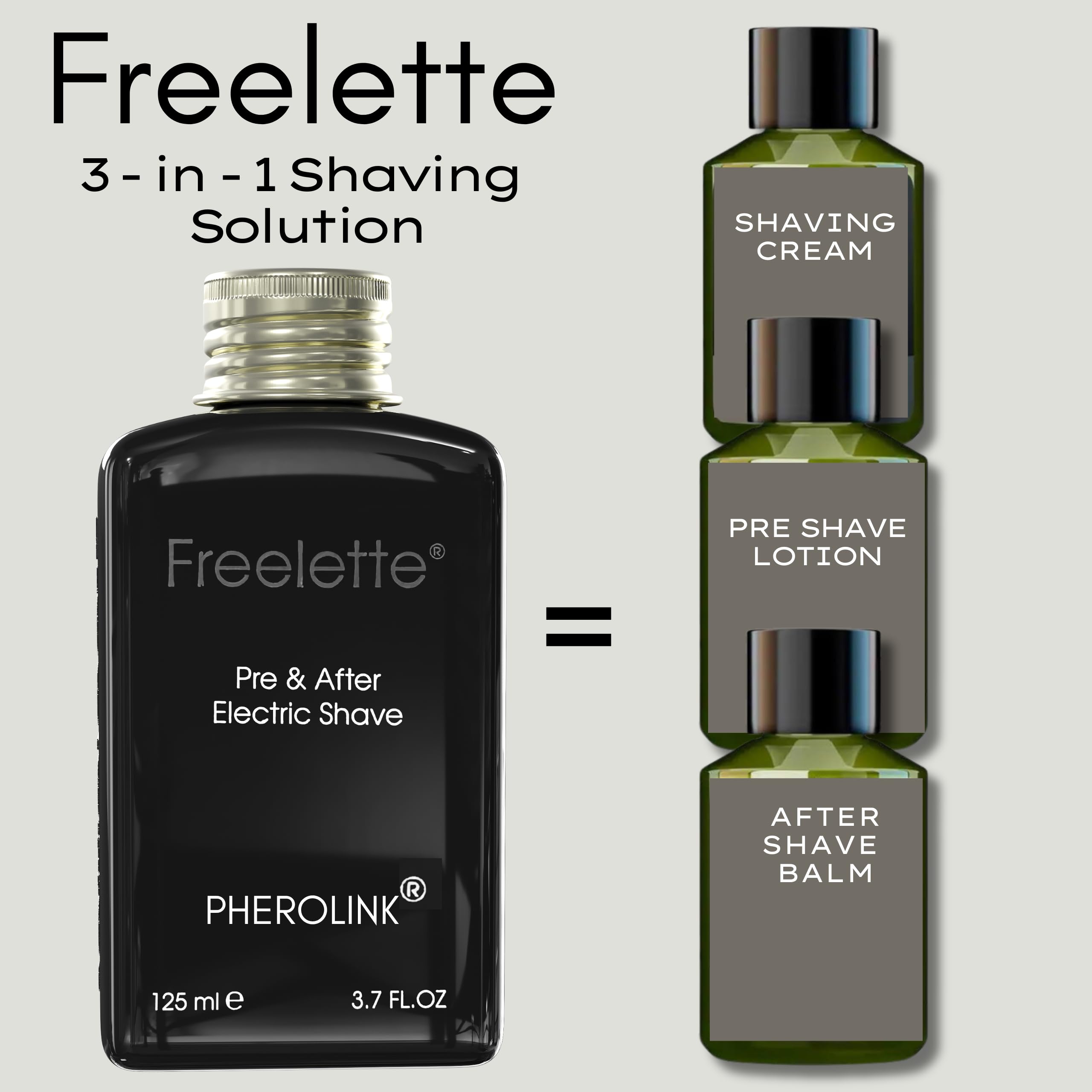 Pre Electric Shave After Shave Lotion Cream - Best For Close Shave - Smooth Irritation-Free Shaving - Shooting and Moisturising Formula Balm. Pherolink. Freelette