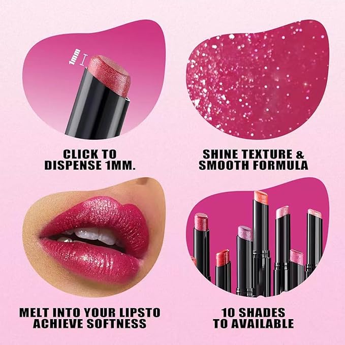 Metiplou Dark Purple Lipstick For Women Matte Nude Glitter Highly Pigmented Moisturizing Lip stick Hypoallergenic Waterproof Long Lasting Lipsticks Quick Makeup Lightweight Portable # 06