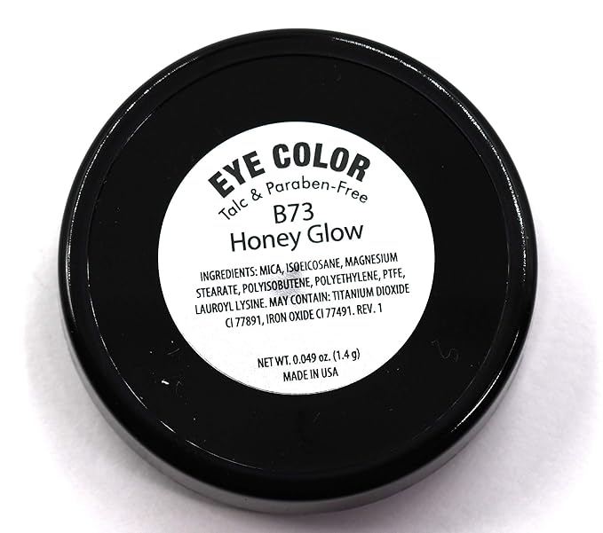 Pure Ziva Honey Glow Gold Naked Off White Nude Shimmering Shimmer Pressed Powder Single Vegan Eyeshadow; Talc, Paraben & Cruelty Free
