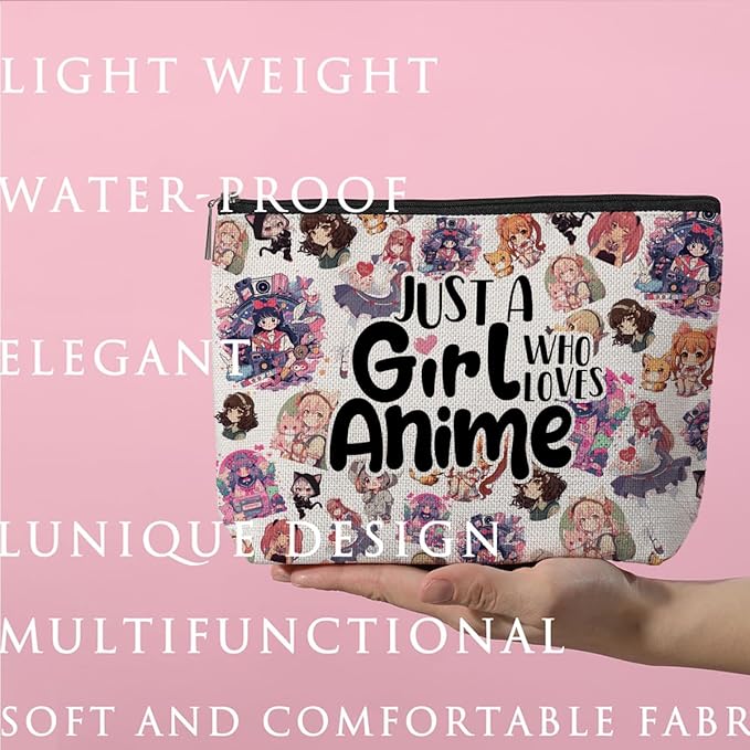 ZHAMEN Anime Merch Makeup Bag Anime Stuff Cosmetic Bags for Women