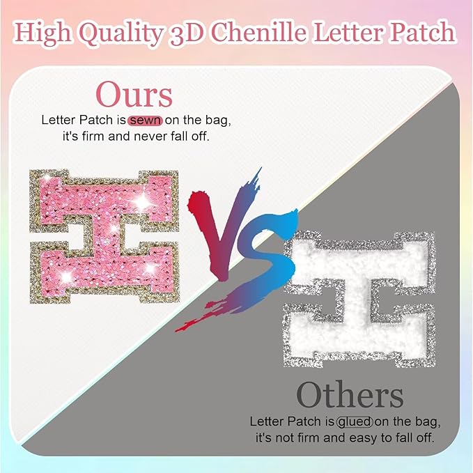 Glitter Initial Letter Makeup Bag, Small Personalized Sequins Letters PU Leather Cosmetic Bag Portable Waterproof Makeup Zipper Pouch, Shine Handbag Organizer Travel Bag Gifts for Women&Girls(White-D)