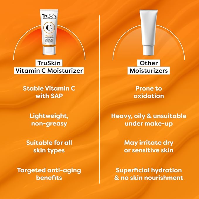 TruSkin Vitamin C Face Cream - Brightening Daily Moisturizer, 4 fl oz