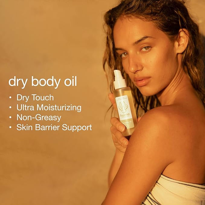 HUME SUPERNATURAL Dry Body Oil Spray - Ultra Hydrating Oil for Dry Skin, Light and Nourishing Body Oils for Women and Men, Long-Lasting Moisture Vanilla Daze, 1-Pack