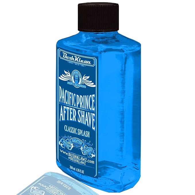 BushKlawz Active Men's Aftershave Splash with Alcohol & Witch Hazel, 200 ml (Pacific)