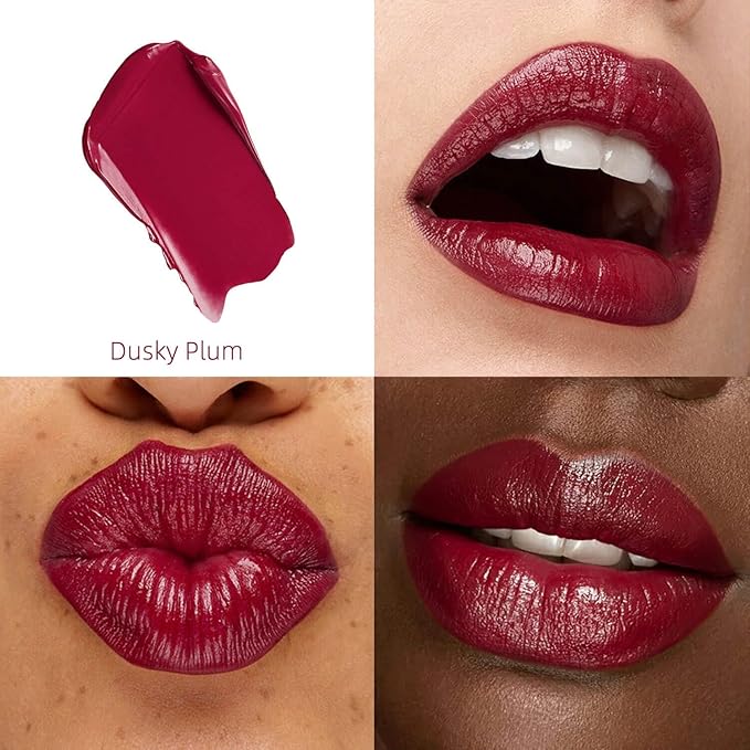 ilembane Hydrating Lipstick Set, Caramel Nude & Plum Red Tinted Lip Balm