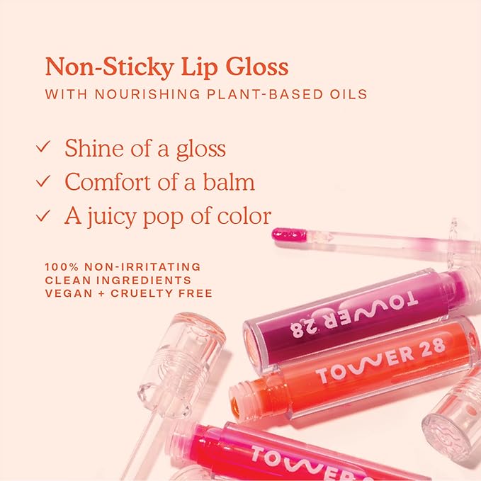 Tower 28 ShineOn Lip Gloss Jelly, XOXO (0.13 oz)