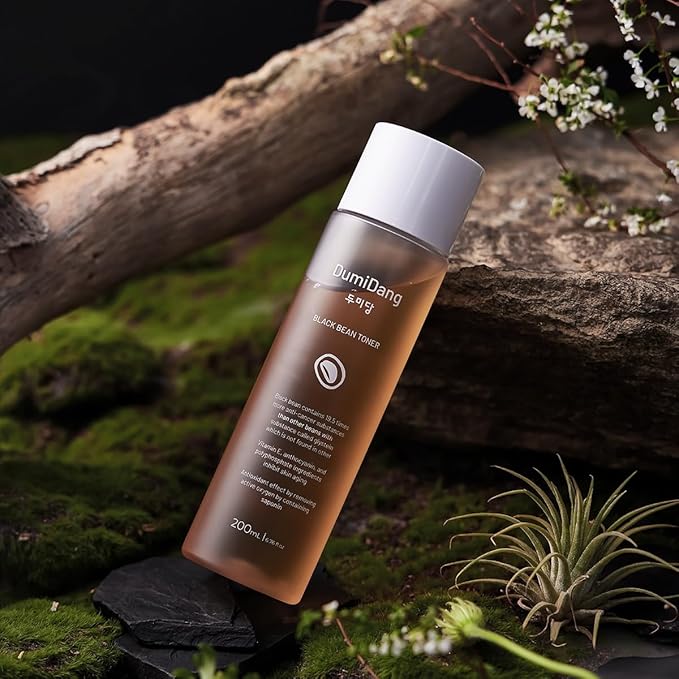 DumiDang Black Bean Essence Toner - Korean Traditional Vegan Skincare Formula, Anti-Aging &Youthful Skin with Fermented Black Bean Extract, 200mL | 6.75fl. oz.