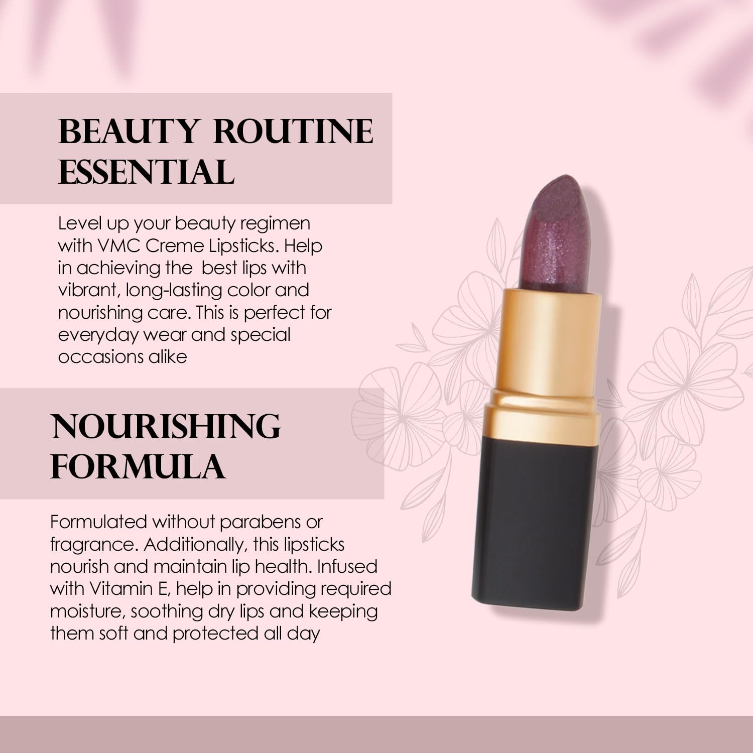 Vera Moore Creme Lipstick, Long Lasting, Lightweight, Moisturizing Opaque Color with Staying Power, Fragrance, and Paraben Free Cosmetics Soft Lipstick (Woodberry)