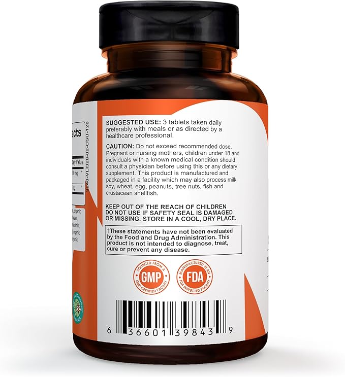 Pomona Wellness Organic Turmeric Supplement 2100 mg, 120 Tablets