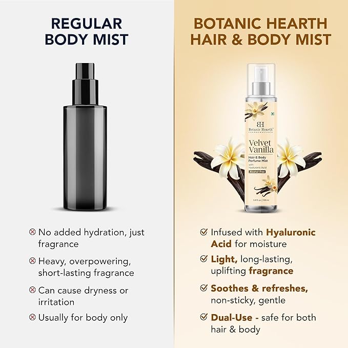 Botanic Hearth Vanilla Hair Perfume & Body Mist- 3.4 Fl oz