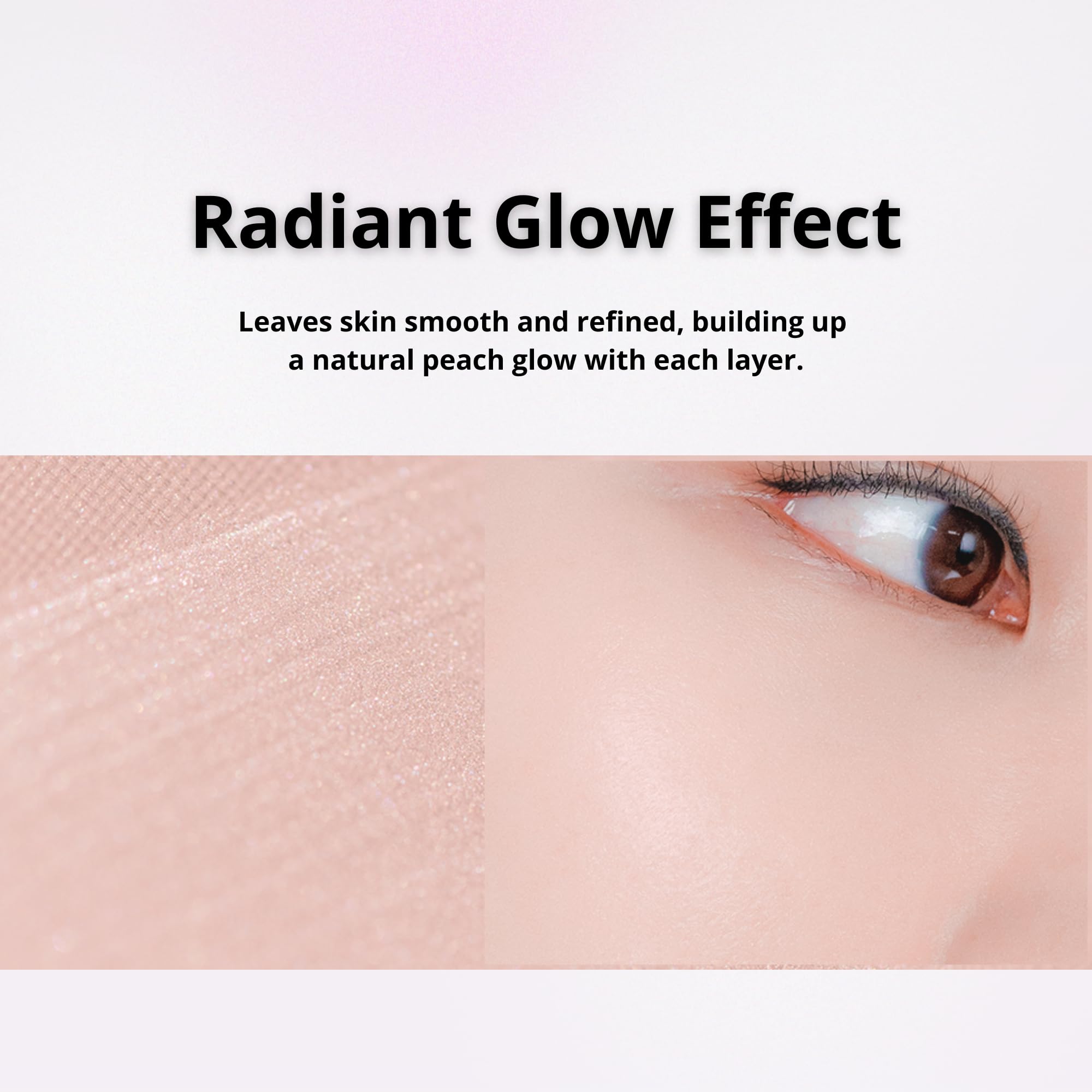 ABOUT TONE Powder Pact - Pressed Powder Compact with Mirror and Puff Makeup Fixing Setting Natural Blur Semi-Matte Finish Transparent Face Tone-Up Oil & Sebum Control Vegan (GLOW POWDER PACT)